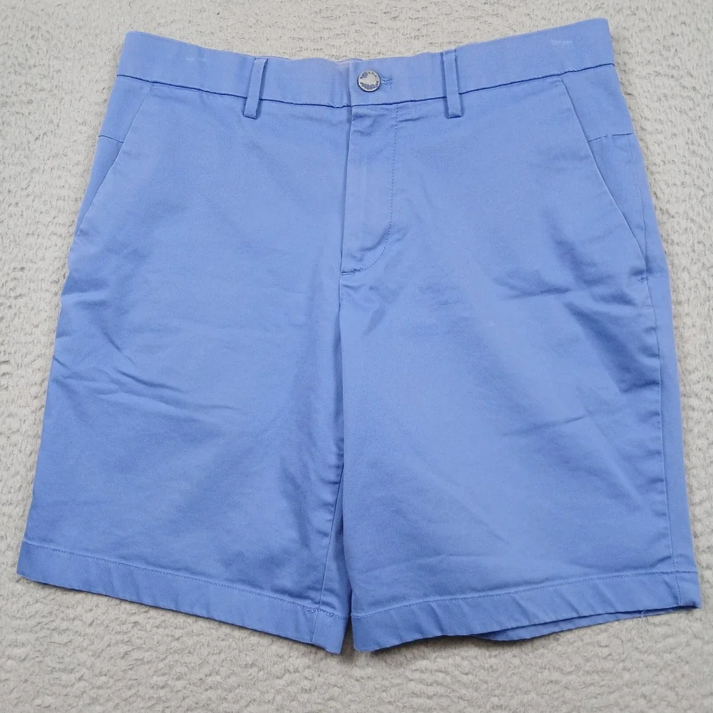Banana Republic Aiden Shorts Mens‎ 31 Blue Stretch Chino Casual